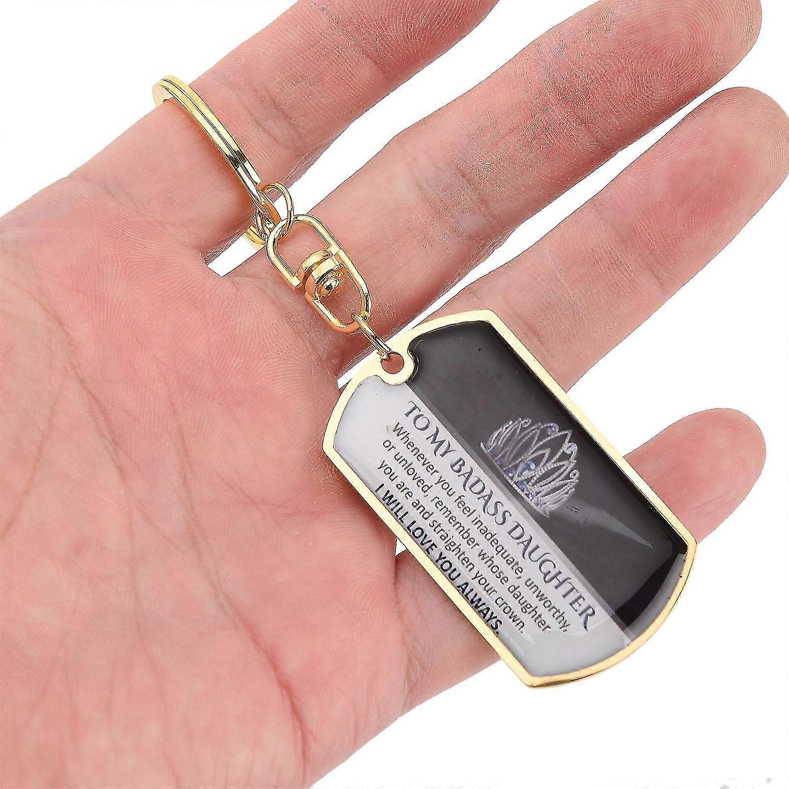 Badass Daughter Keychain Gift From Dad Mom