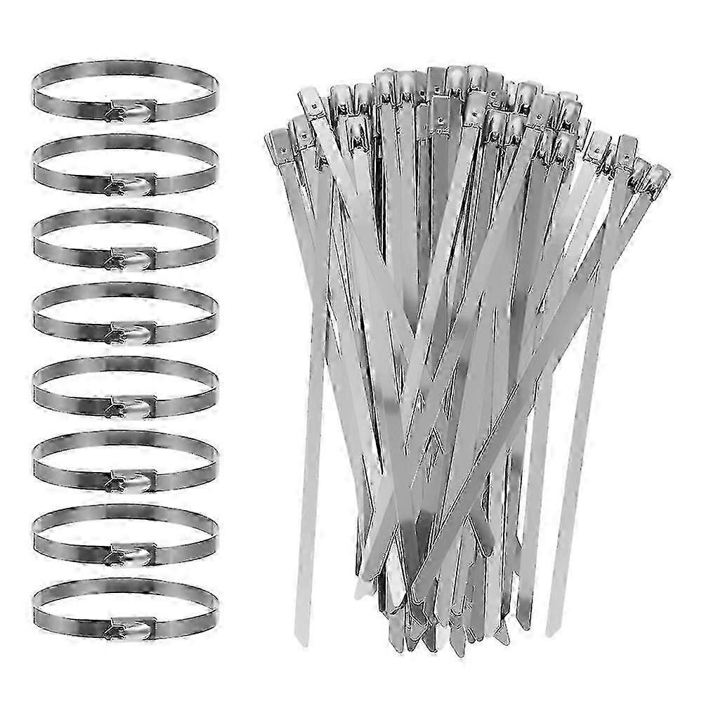 Stainless Steel Zip Ties for Cable Self-Locking 100Pcs Multi-Purpose Binding