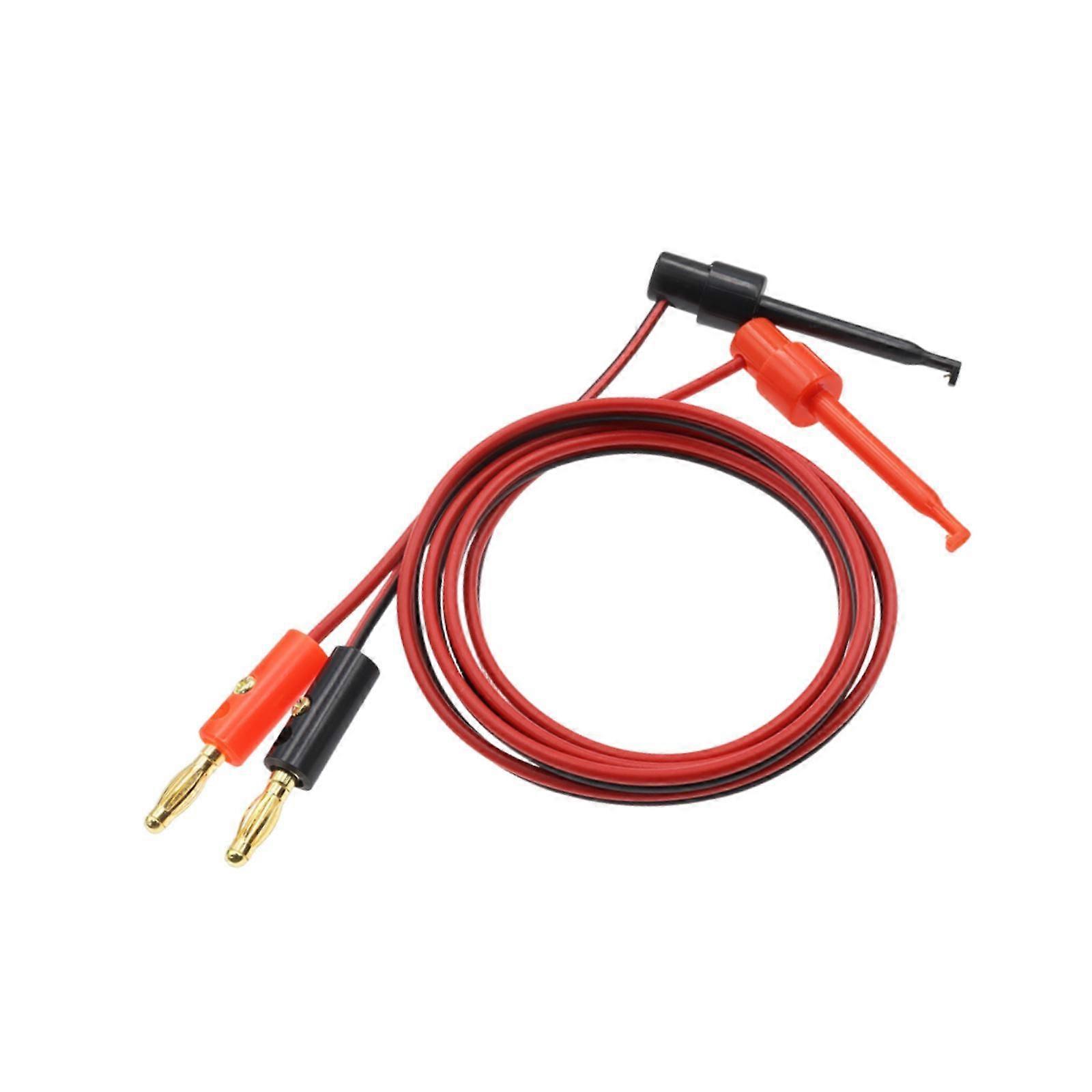 4mm Banana Plug to Test Hook Clips Versatile 1M Cable for Electrical Testing