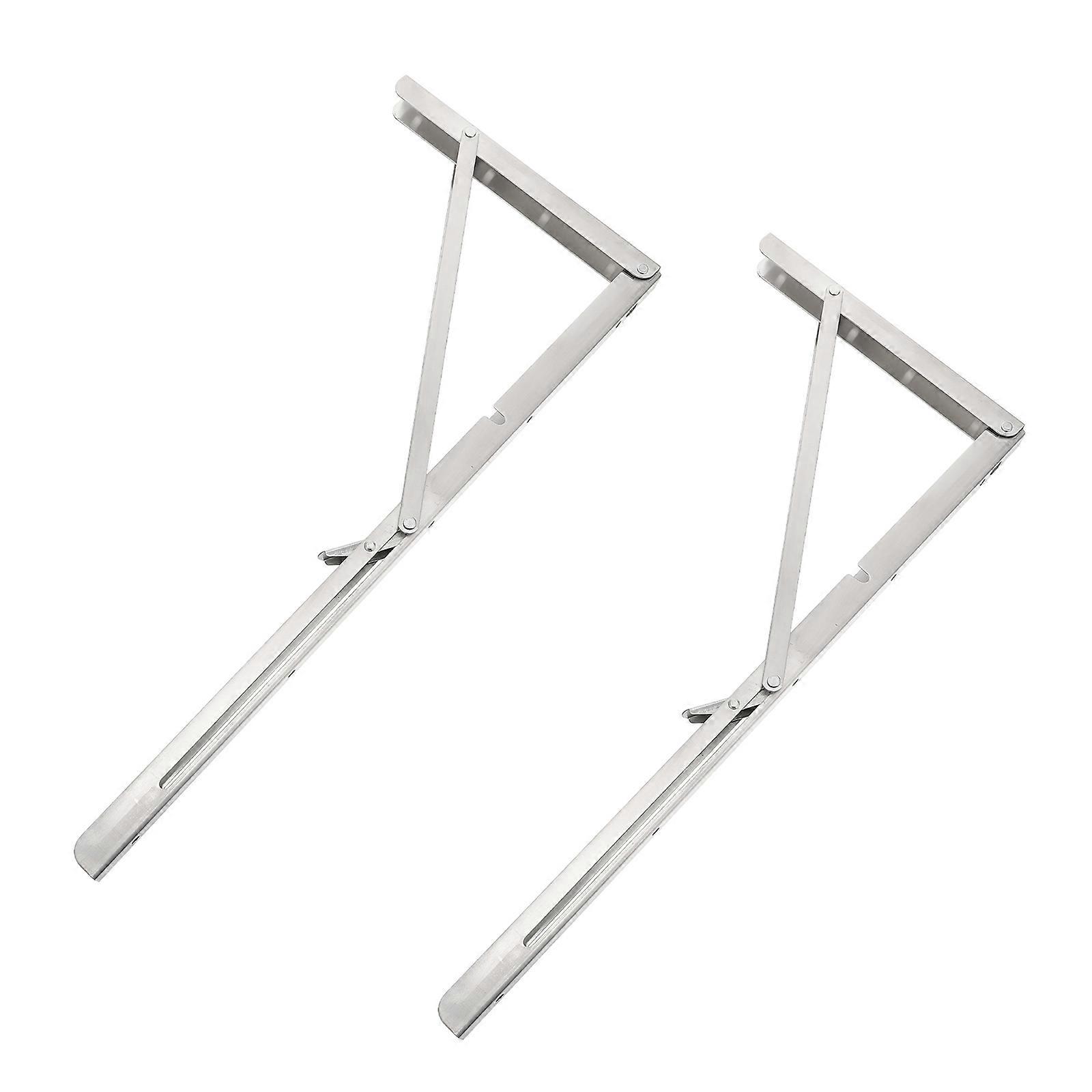 Stainless Steel Folding Brackets Folding Shelf Support Brackets 4Pcs