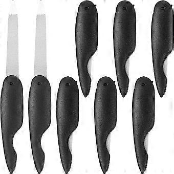 8pcs Metal Folding Nail File Double Side Nail File Buffer Fingernails Toenails Manicure Files