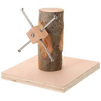 Roue en bois naturelle pour hamster, lot de 4, pour l'exercice de dentition de votre animal.