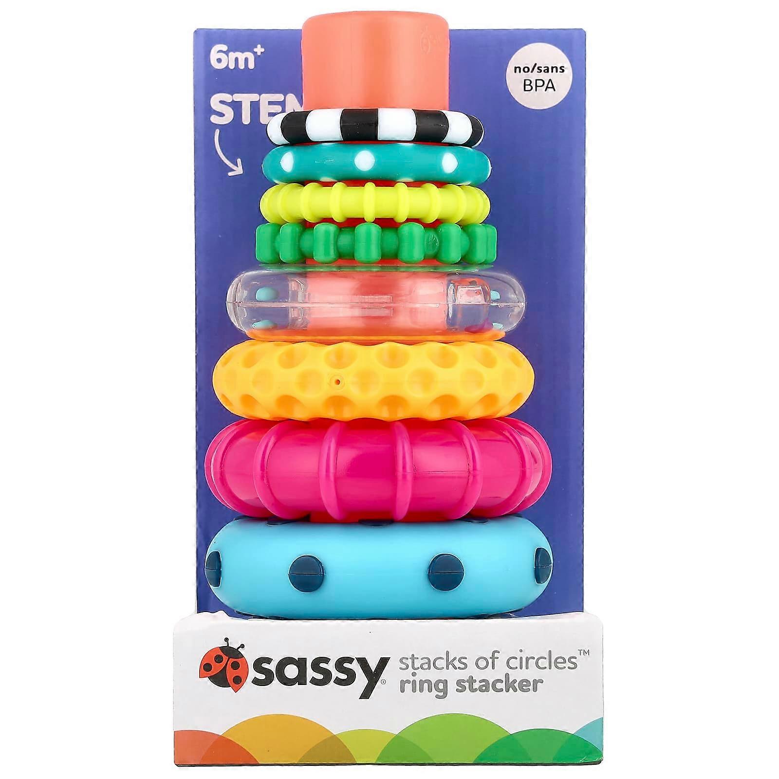 Sassy, Stack of Circles, Ring Stacker, 10 Piece Set