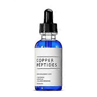 Ghk-Cu Peptideserum for ansikt - med Ghk-Cu og hyaluronsyre - antialdrings ansiktsserum - 1 Fl Oz