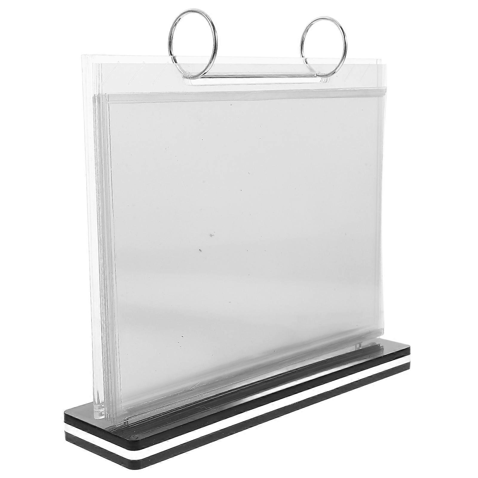 Menu Card Holder Display Stand for Table Featuring Transparent Design with