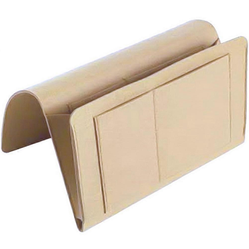 Dorm Bedside Organizer Hanging Storage Bag with Pockets Beige