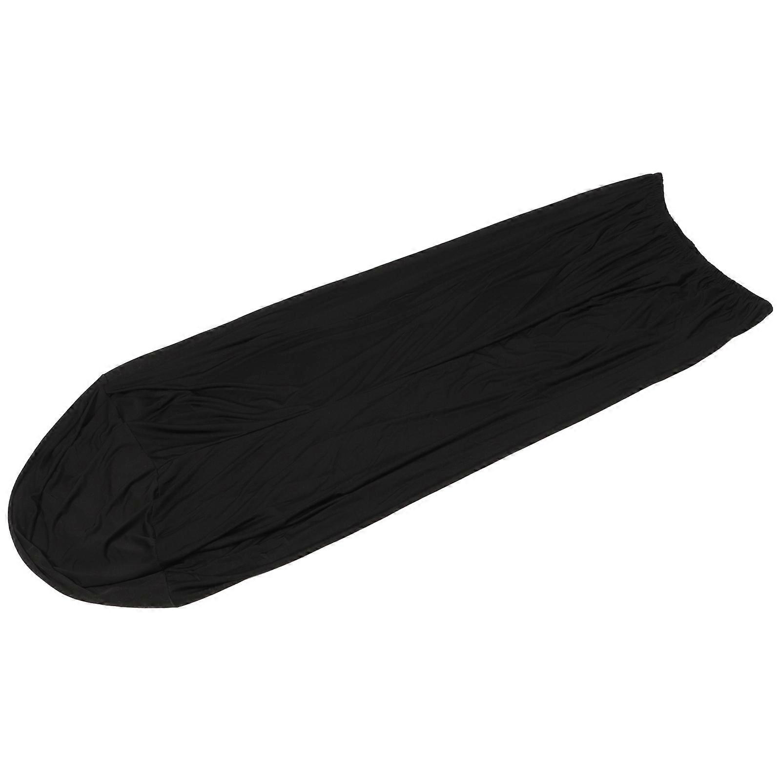 Solid Color Elastic Tablecloth Cocktail Table Cover for Decor Black