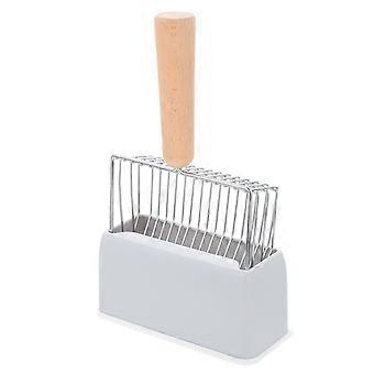 Metal Cat Litter Scoop with Wooden Handle for Home 1Set Reliable Cat Supply