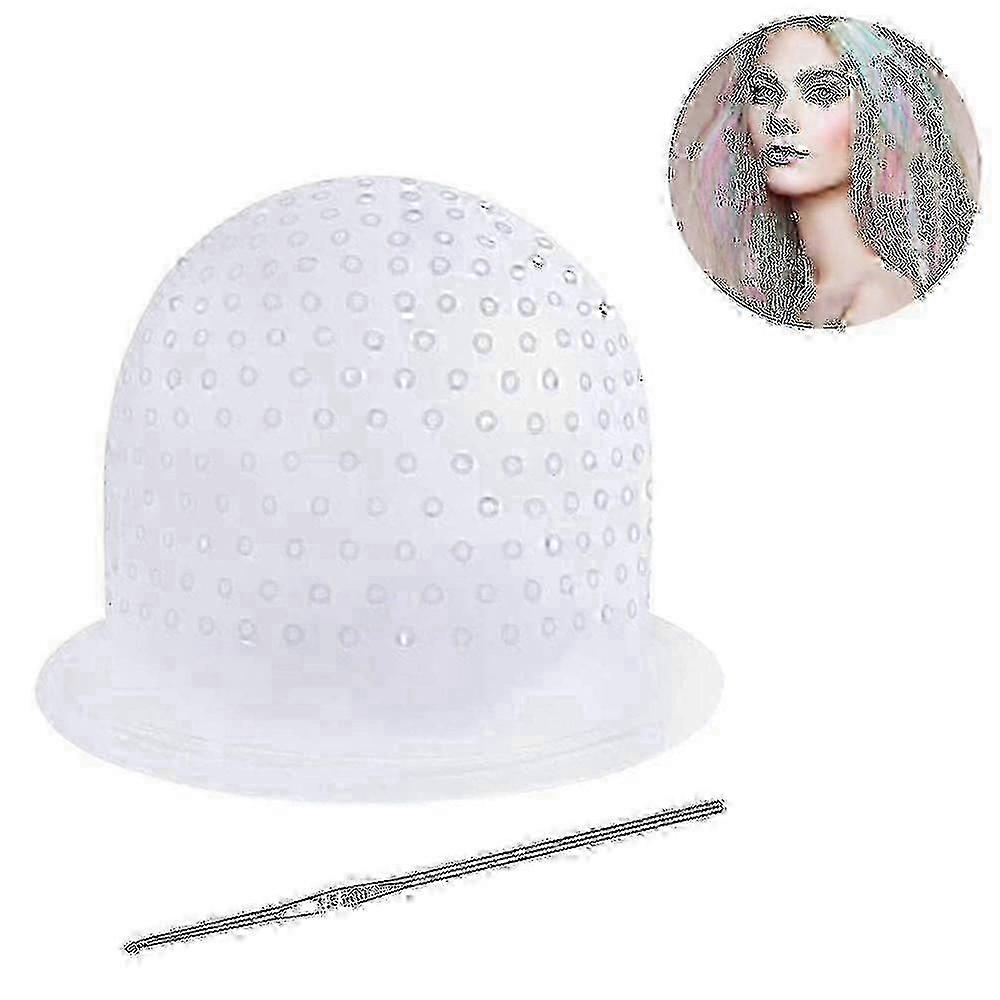 Reusable Silicone Hair Highlighting Cap for DIY Hair Dye Application