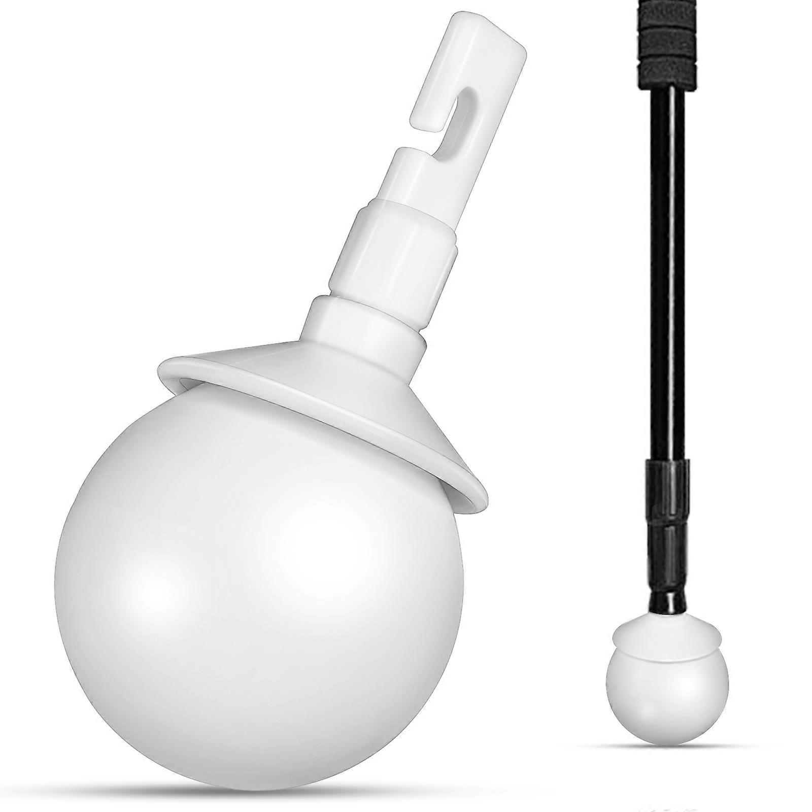 Rolling Hook Type Walking Cane Tip for Blind Cane Protection White