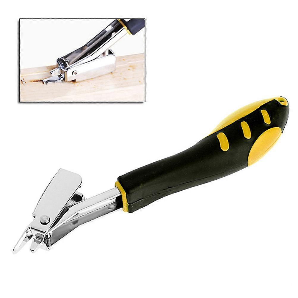 Plastic Handle Hand-held Stapler Repair Woodworking Multi-function Nail Remover(Black)