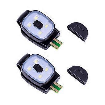 2Pcs Outdoor Night Running Chest Lights Clip on Torches USB Rechargeable LED Lights Lightweight Safety Lights Easy to Use Multicolor
