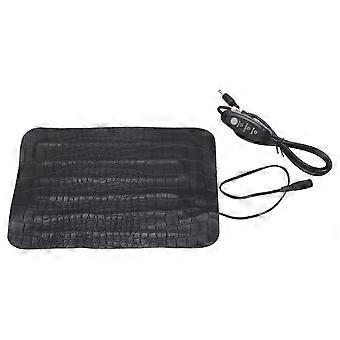 Heating Pad 8.5W 3 Gear Temperature Adjustable Washable PU Leather Reptile Heat Mat compatible with Pet Car Seat 5V 2A