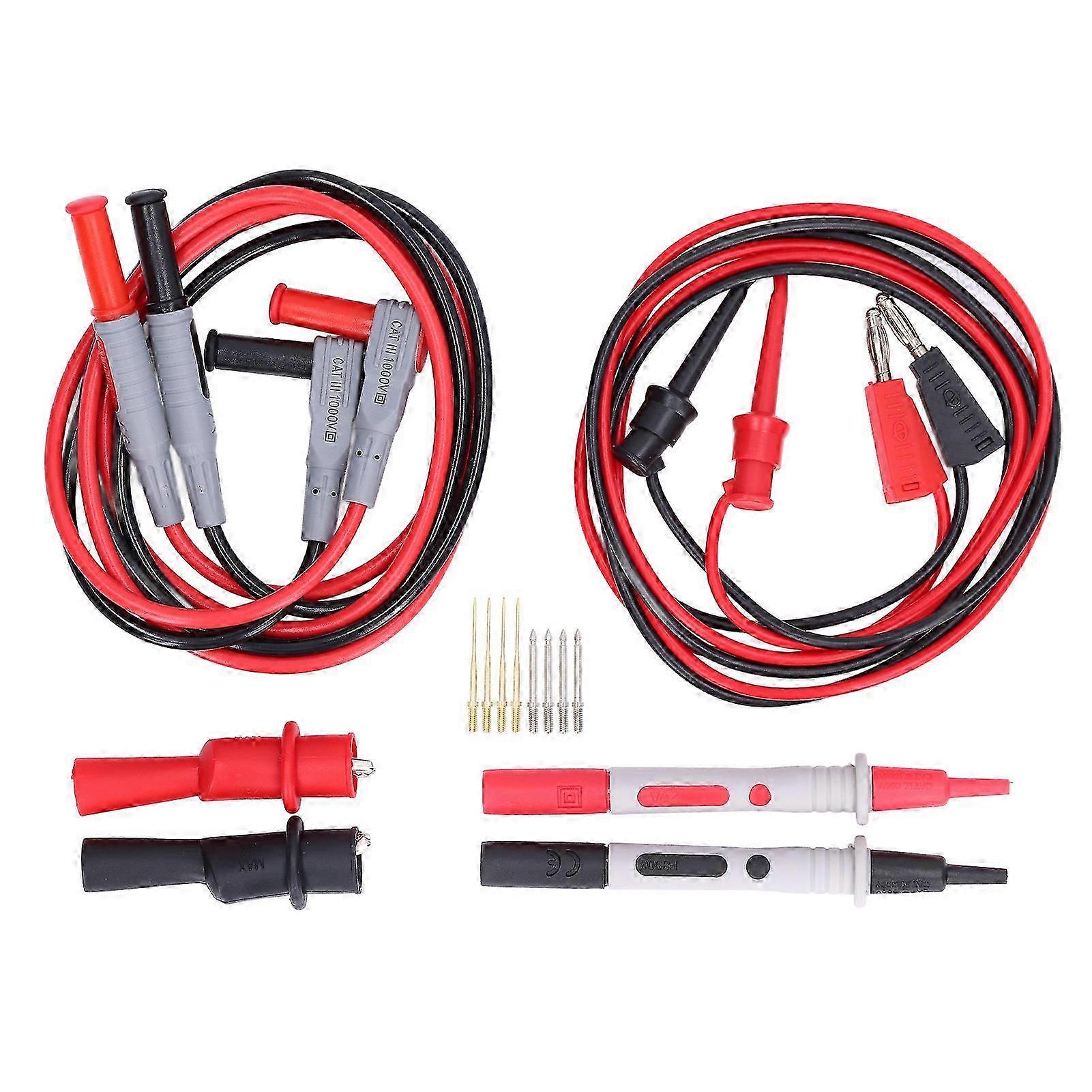 Multimeter Test Kit Testing Hook Crocodile Clip Probe Lead Accessory Set compatible withVehicle