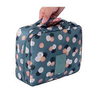 Waterproof Nylon Travel Toiletry Bag, Cosmetic Makeup Organizer Pouch, Compact Storage Case