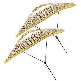 Hard Hat Sun Shade Breathable Wheat Straw Visor for Work 6Pcs