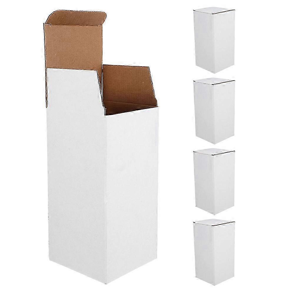 Packaging Paper Packaging Boxes for Mailing 5Pcs White Corrugated Cardboard