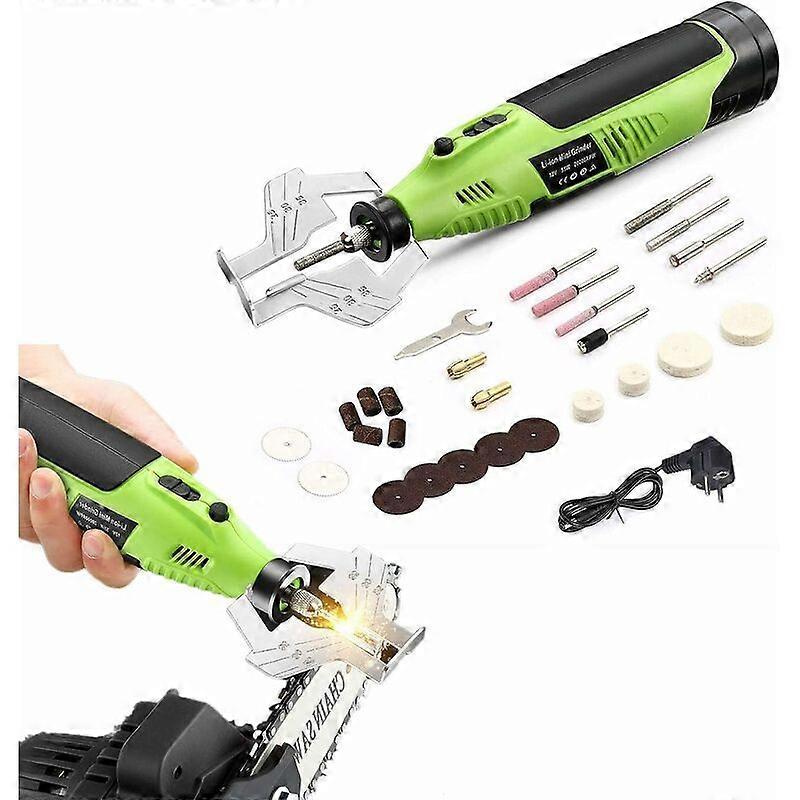 Chainsaw Chain Sharpener,Battery Powered Chainsaw Sharpening Tool Kit Set