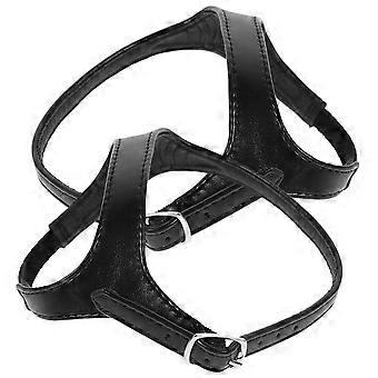 Imitation Leather Anti-loose High Heels Shoelace Elastic Force Garland Shoelace Triangle Shoelace Accessories (Matte Black)