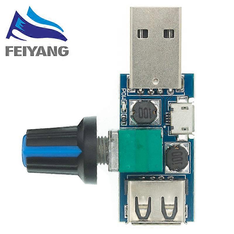 USB Fan Speed Controller with Stepless Speed Control, 5V Compatible, Noise Reduction