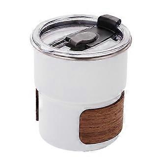 Utomhus Anti-Scalding Camping Cup 304 Rostfritt Stål Vattenkopp Bärbar Högtemperatur Kaffekopp Vit