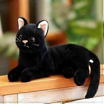 Flauschige, realistische Katzenplüschkatze, 30 cm, weiches Stofftier, Dekoration für Zuhause, Kinderzimmer, Geschenk für Kleinkinder