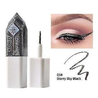 5 kleuren vloeibare eyeliner parelmoerachtige diamant glitter gekleurde vloeibare eyeliner pen chromatisch