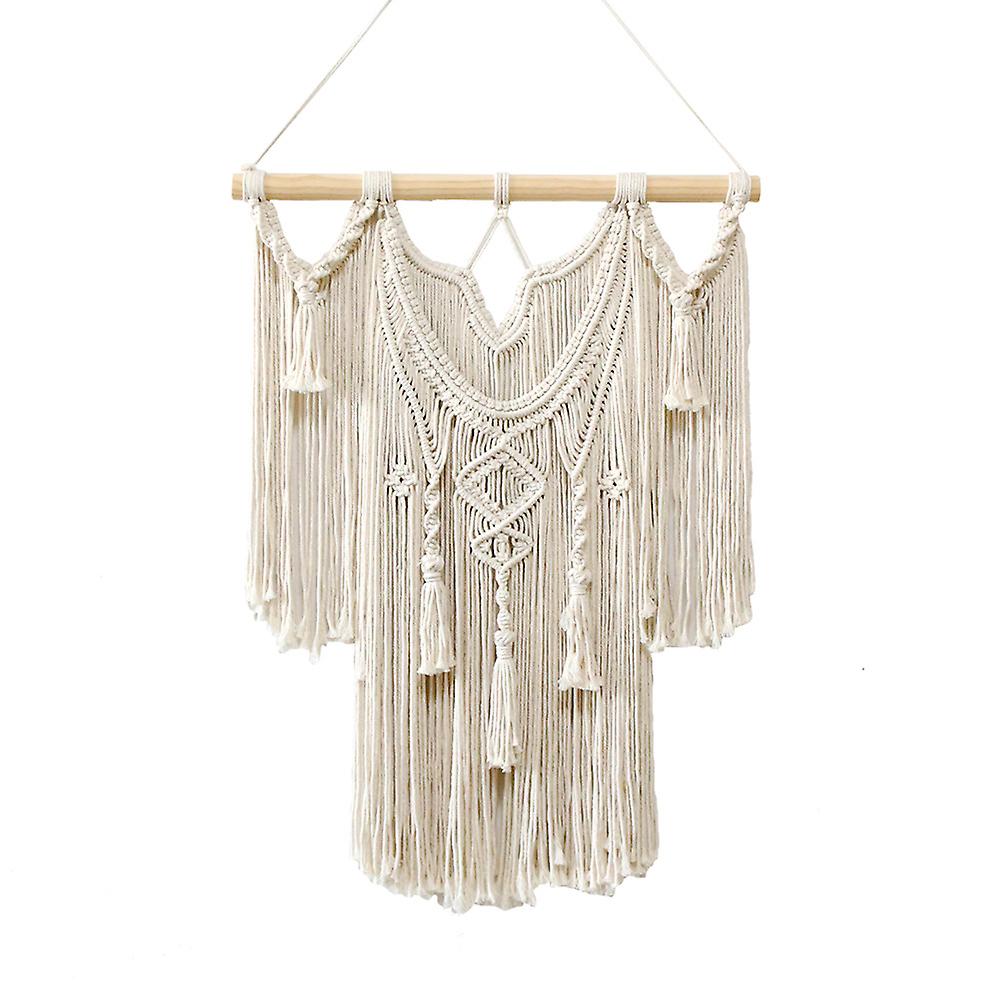 Wall Hanging Moon Wall Decor & Macrame Keychain Rainbow Wall Decor 31.5" x 23.7" Macrame Wall Decor