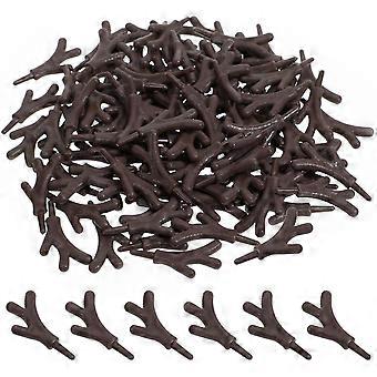 100pcs Mini Plastic Antlers: Fake Diy Snowman Hand Branch - Antler Shaped Tree Branch Craft Diy Christmas Accessories Decor
