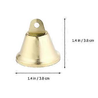 Goldene Glöckchen aus Eisen, 20 Stück, 4,5 x 4,5 x 2,6 cm, für Haustierhalsbänder und Weihnachtsdekorationen