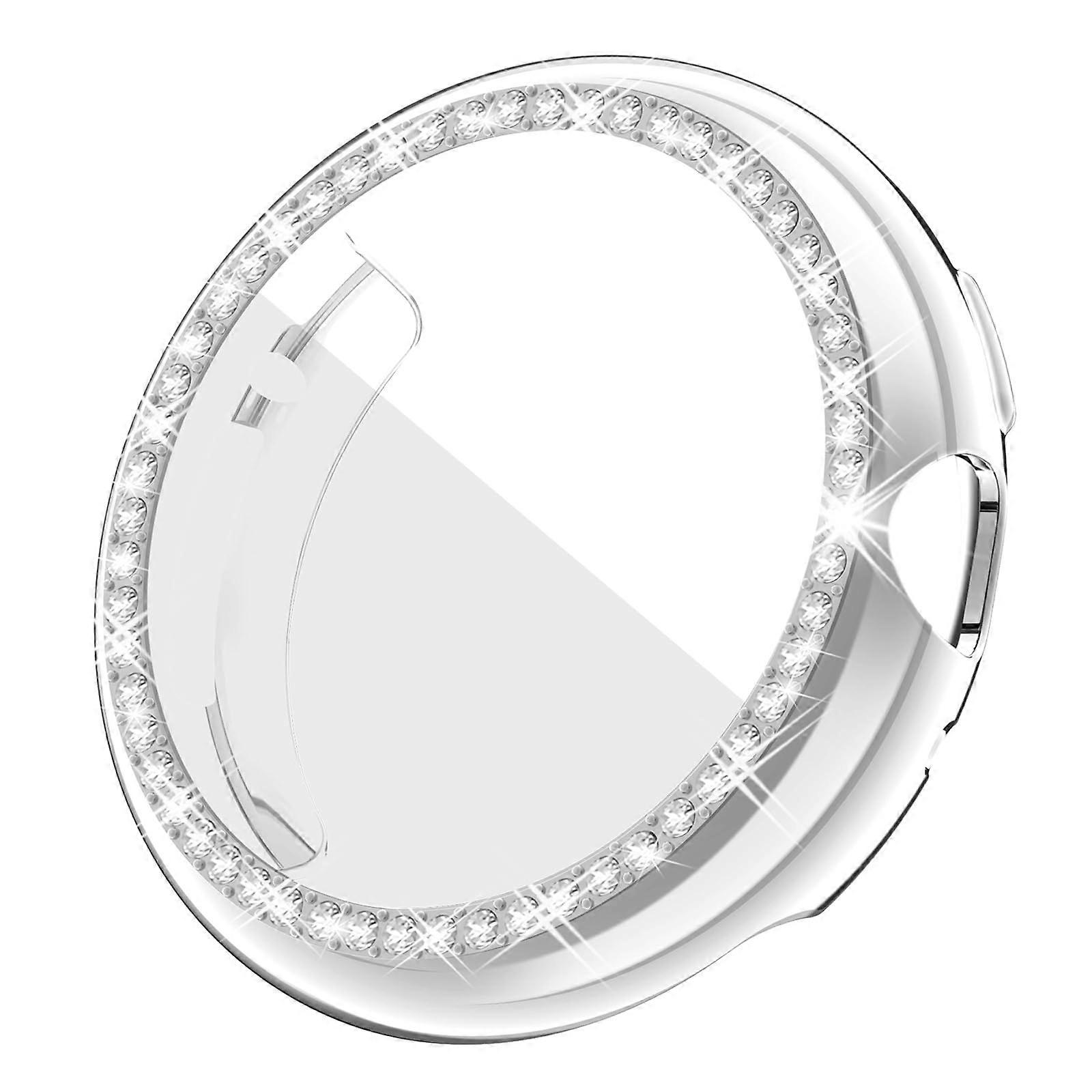 Silver Silicone Watch Case Cover Scratchproof Full Coverage Protective Bumper Shell for Smartwatch