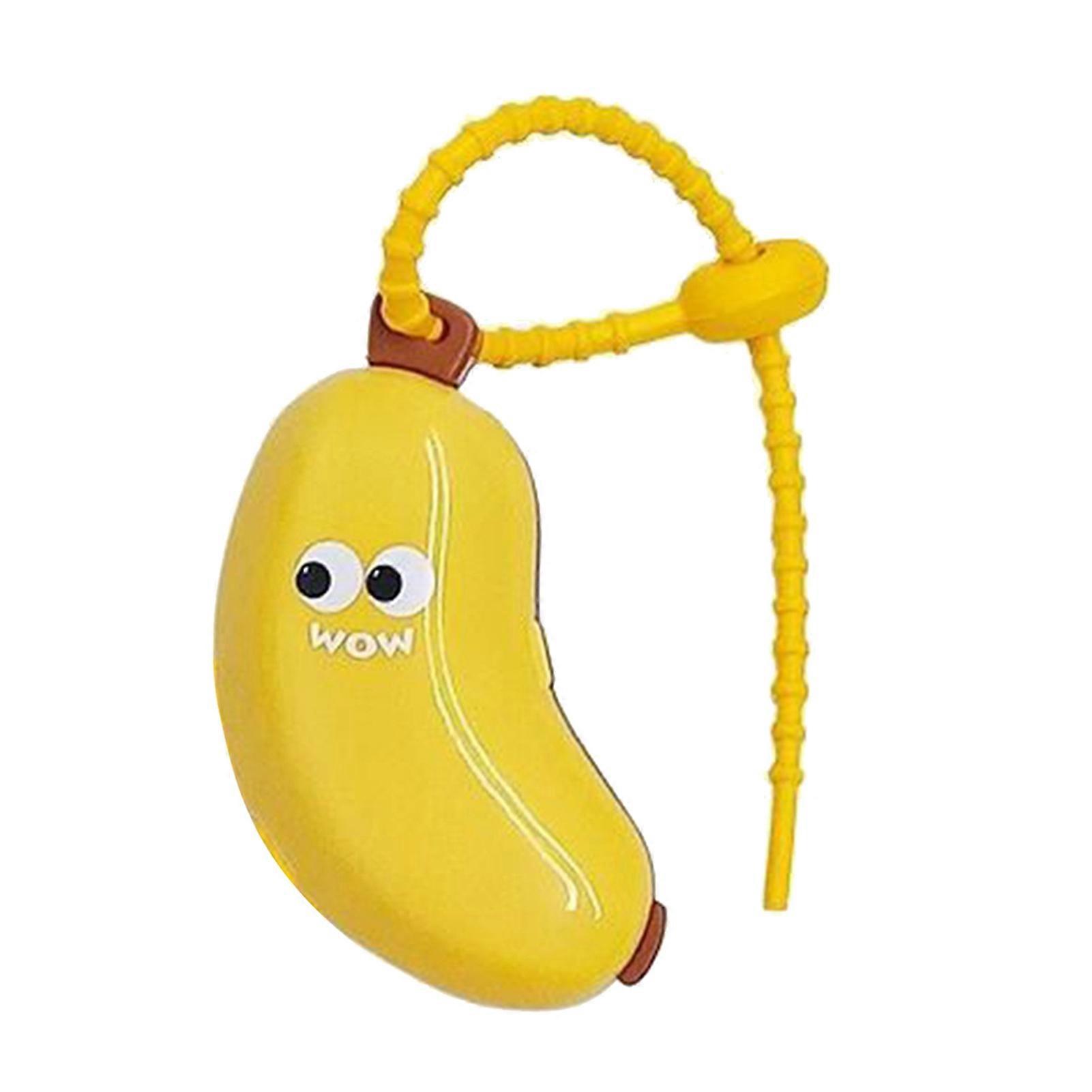 Durable Plastic Toothbrush Cover with Banana Shape and Compact