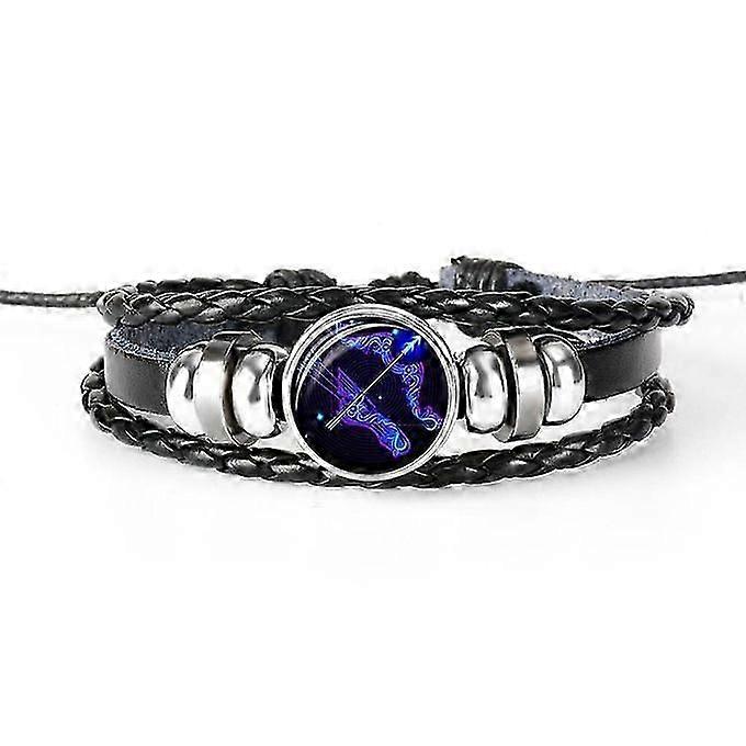 Constellation Leather Braided Bracelet