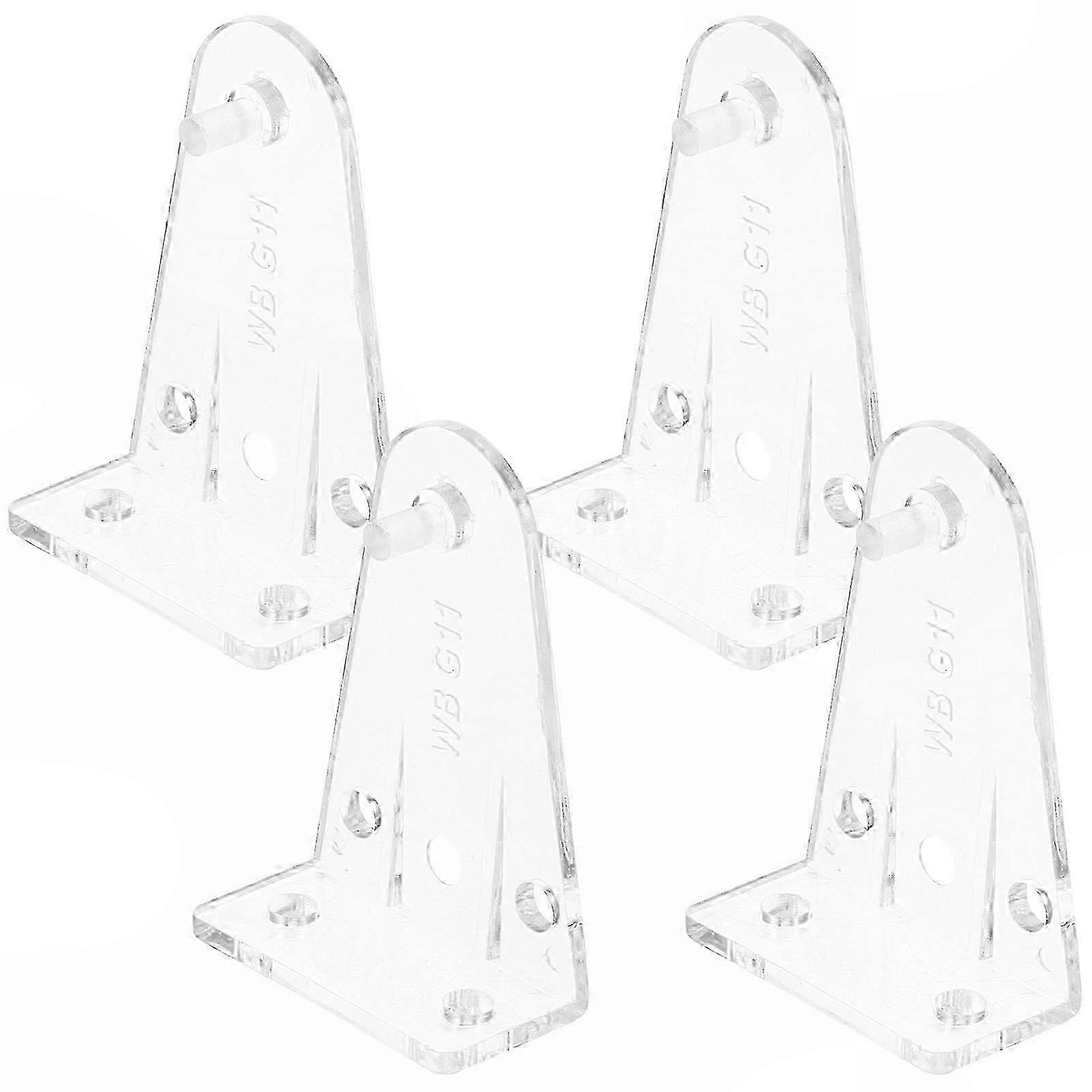 Blind Bottom Rail Hold Down Clips, 4-Pack Clear Brackets for Window Blinds