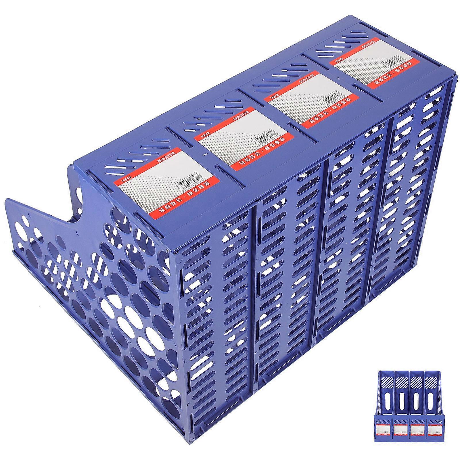 File Folder Practical File Organizer for Storage 1Set Blue Plastic
