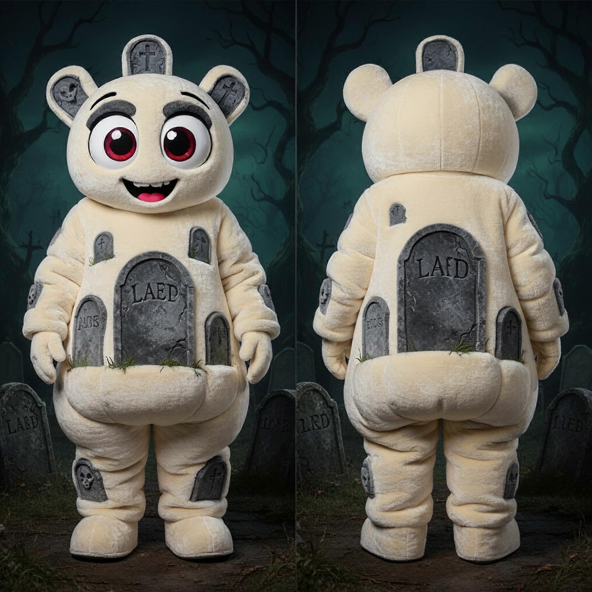 MASTICOT Cream Colored Rounded Graveyard Mascot