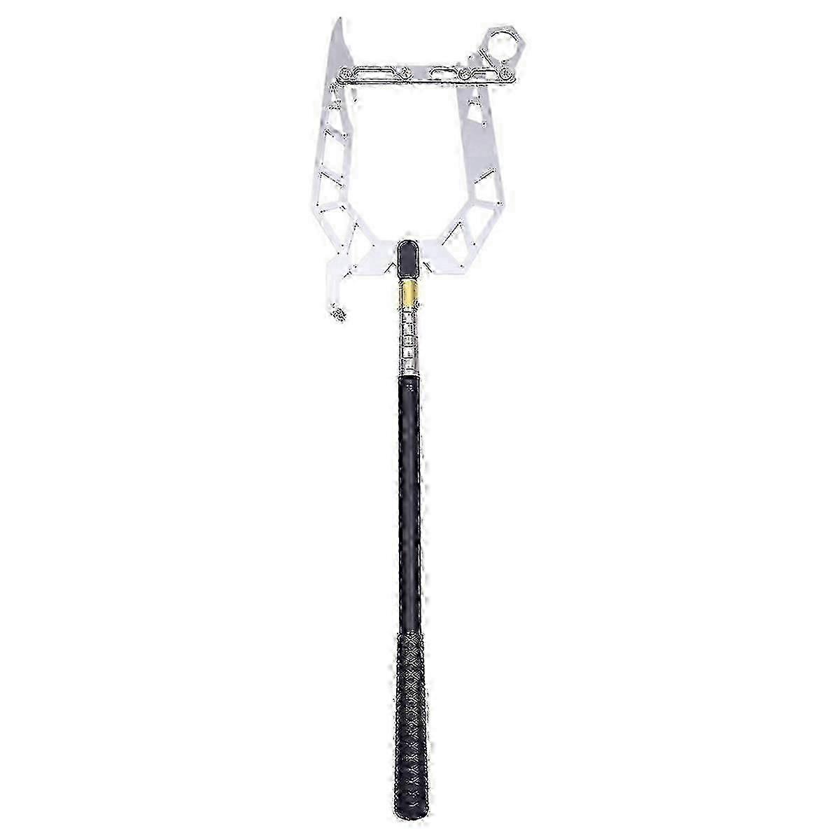 Telescoping boat hook for mooring rope with dock threader guide