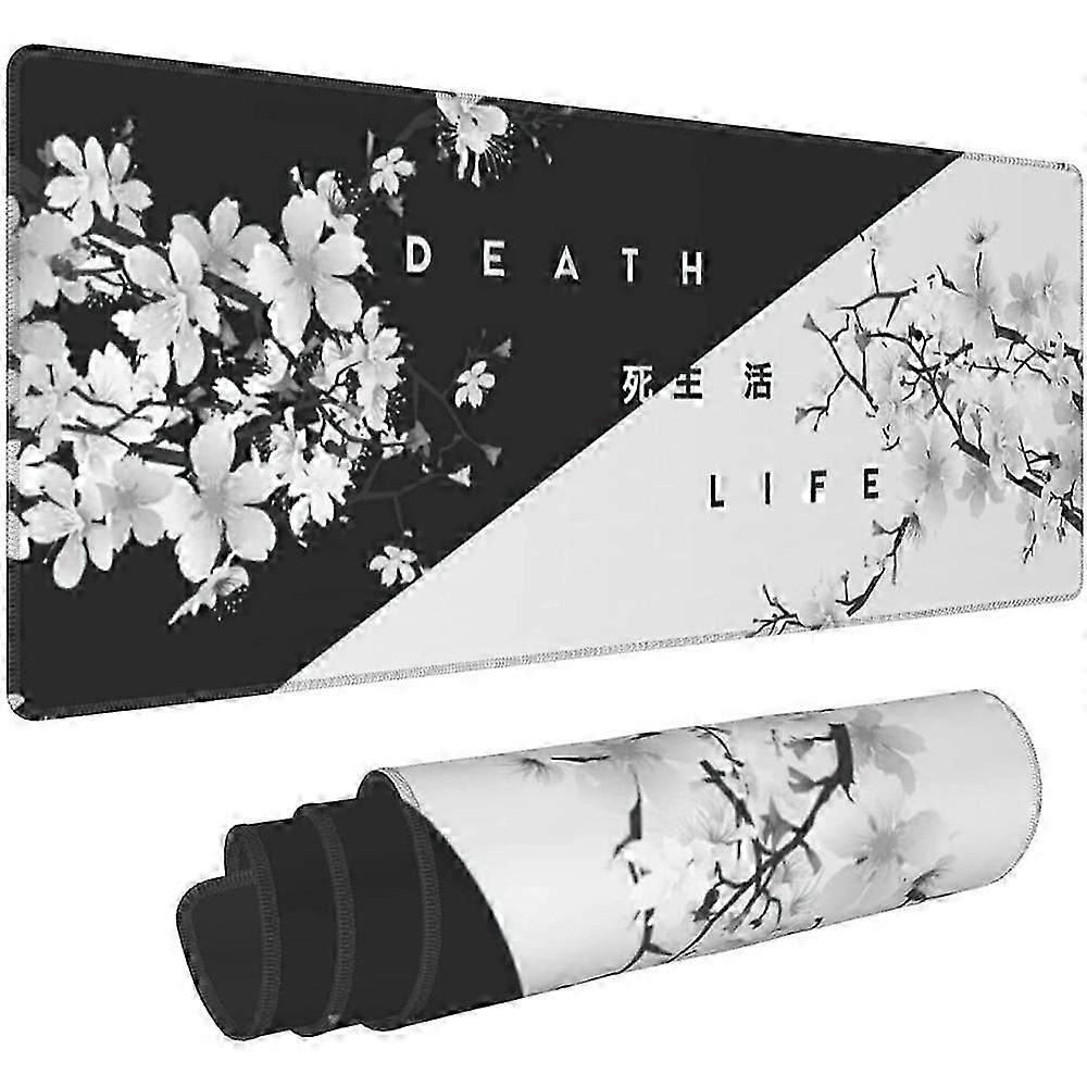 Black and White Gaming Mouse Pad,Large Mouse Mat