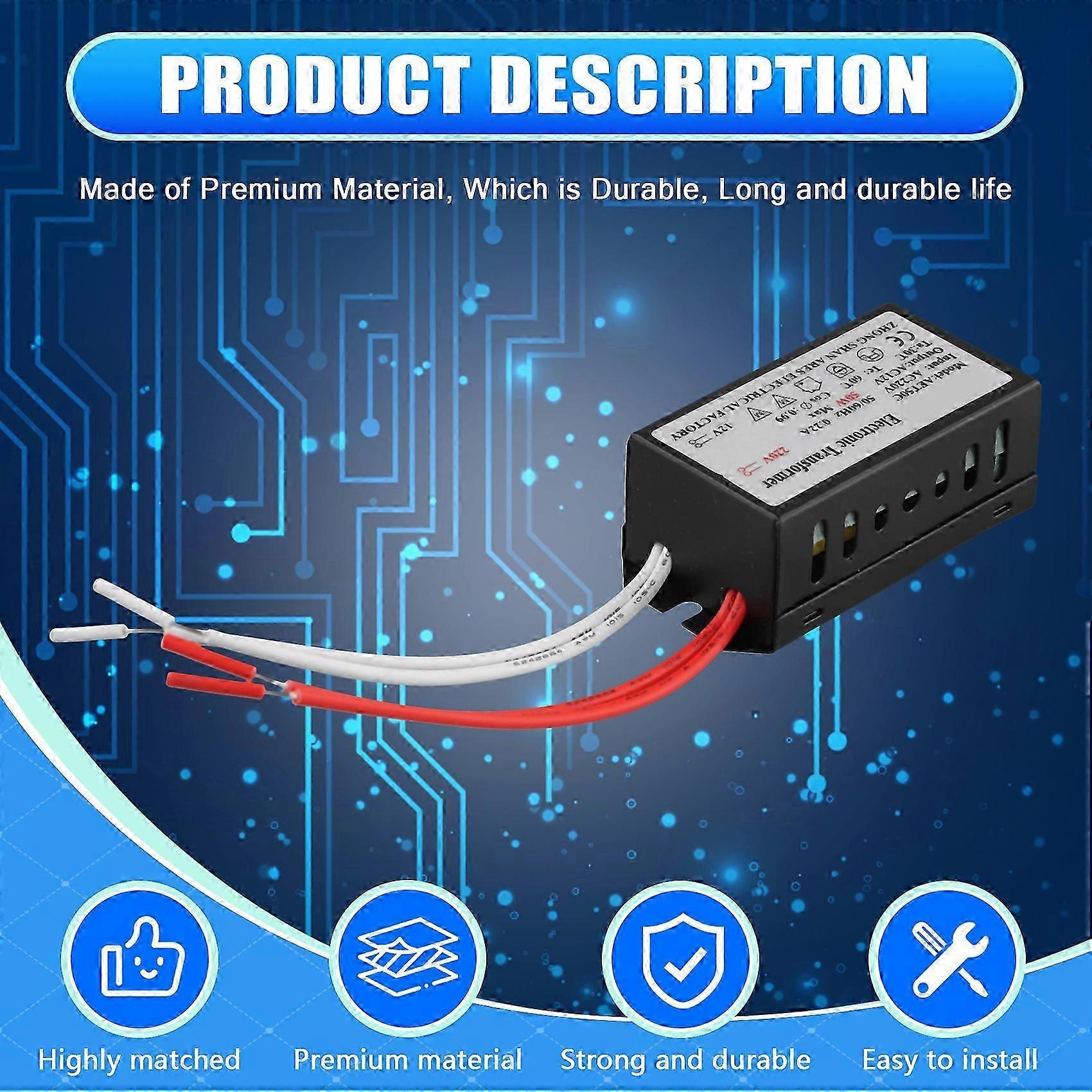 6pcs Electronic Transformer 220V to 12V Adapter