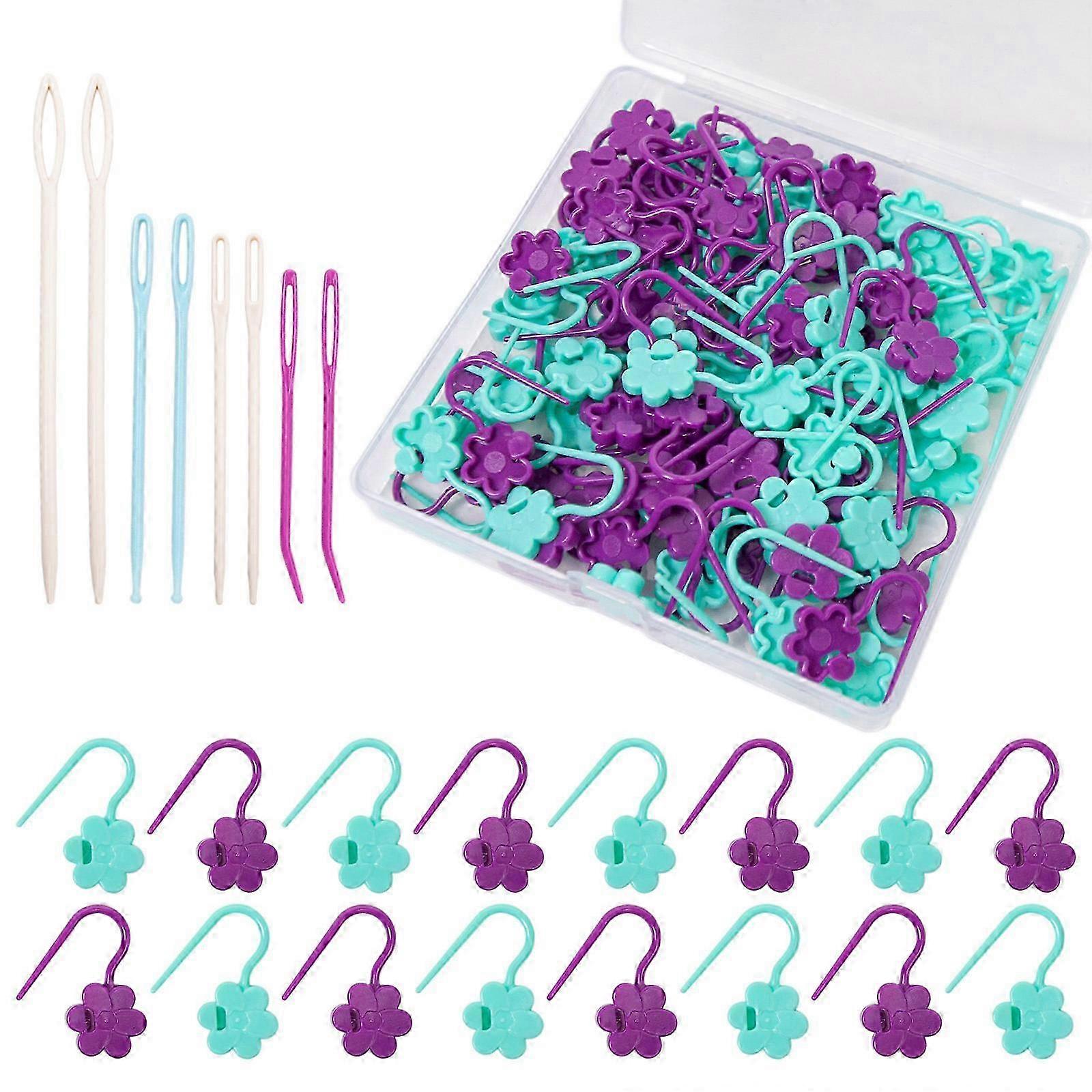 Flower-Shaped Locking Stitch Markers