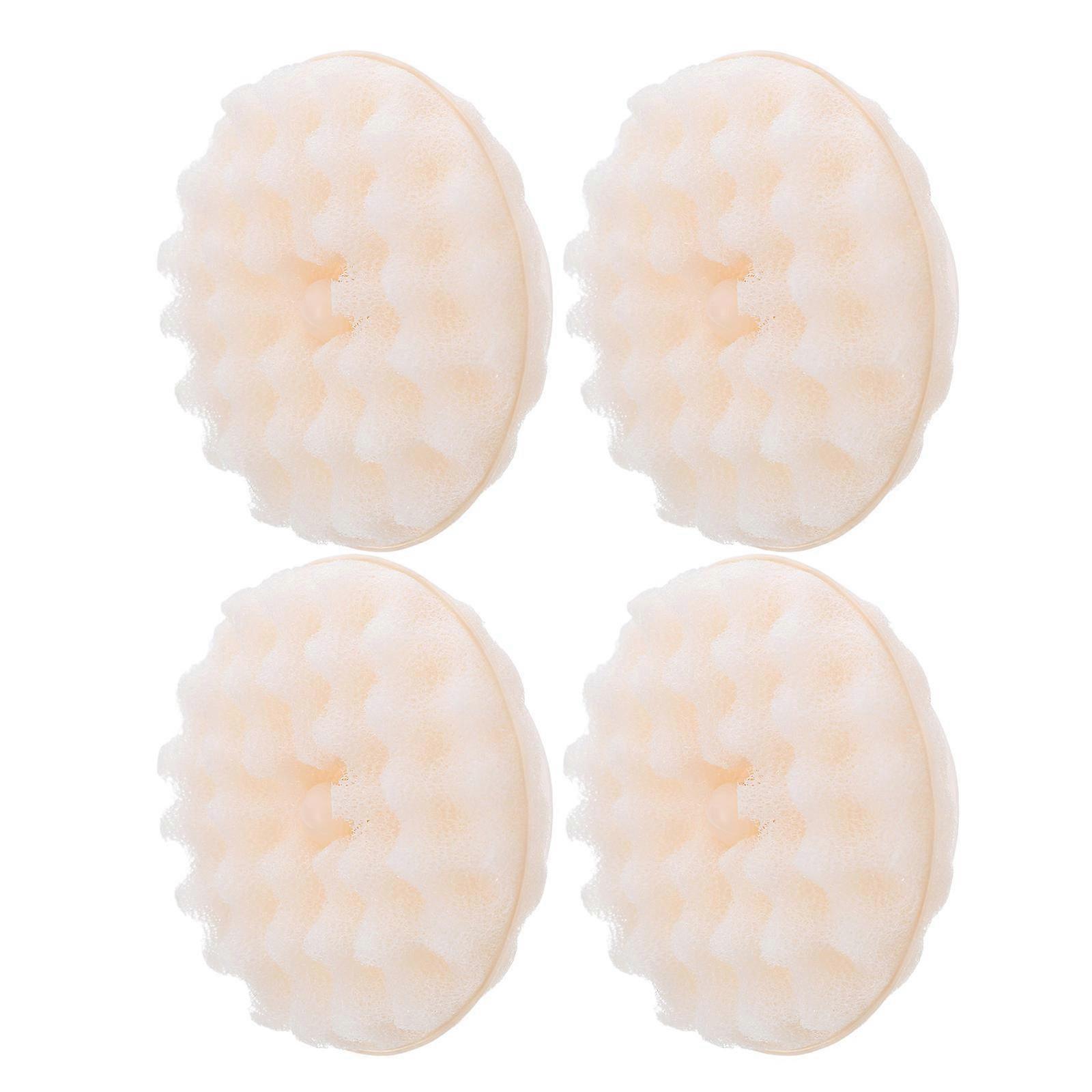 Double Sided Kitchen Scrub Sponge for Dishwashing 4Sets with Suction Cup
