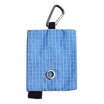 Waste Bag Holder Pouches with Front Eyelet Access and Carabiner Clip, Outdoor Carry Bag for Walk Time, and Day Travel  Sky Blue