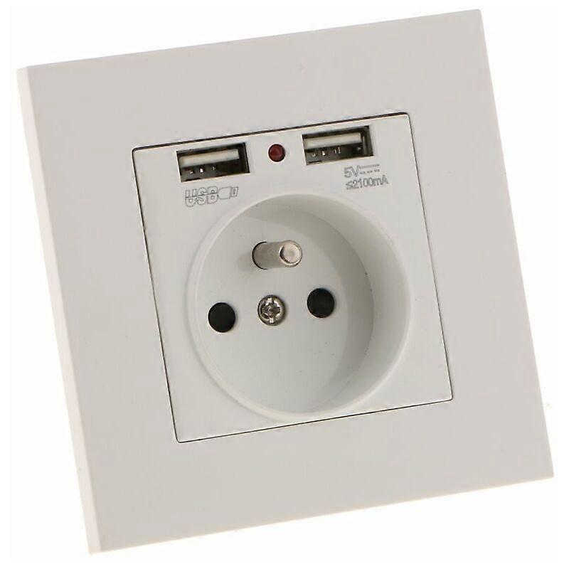 Pre-Assembled Wall Panel Socket, Easy-Install, Universal 16A Charging Outlet
