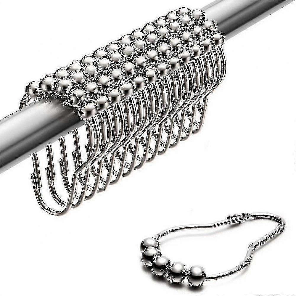 Smooth-Rolling Rustproof Shower Ring Set