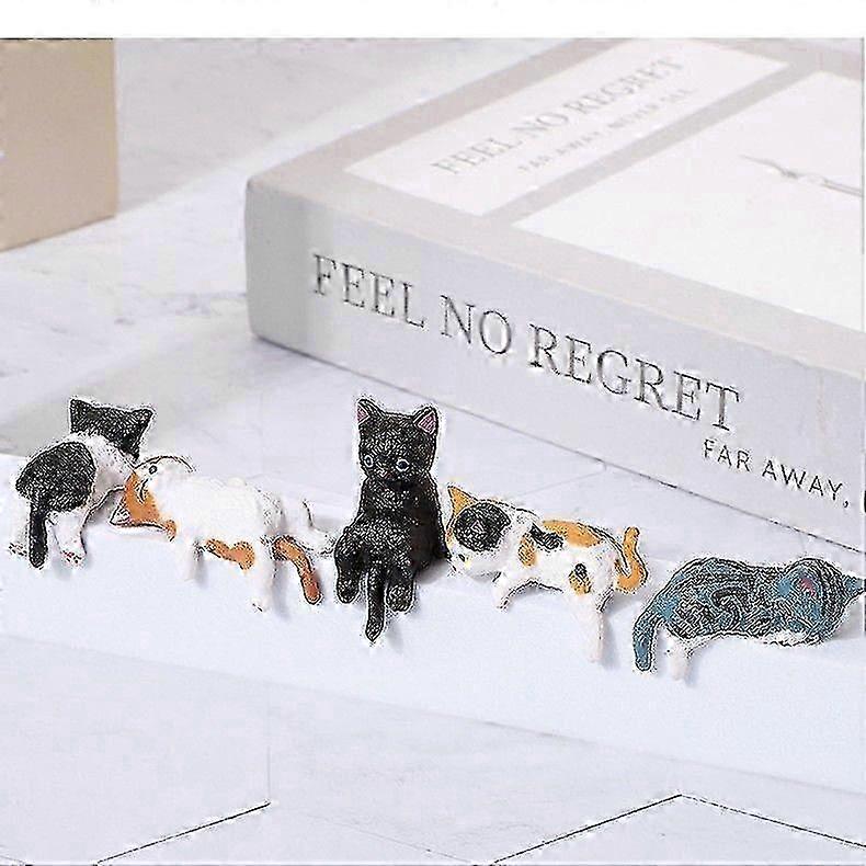 Whimsical Resin Cat Interior Decor Set