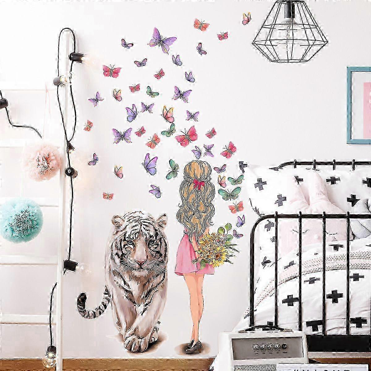 3D Tiger Butterfly PVC Wall Decal