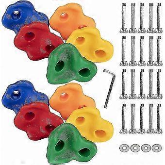 Kids Climbing Holds - 10 Pieces with Mounting Hardware, 5 Vibrant Colors, Durable Wall Grips for Outdoor Fun and Easy Installation VYD