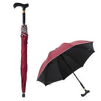 Guarda-chuva de golfe multifuncional com haste reta de 28 cm, antiderrapante, para montanhismo, com muletas e impressão personalizada de logotipo para publicidade.