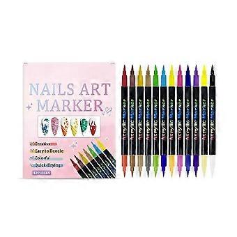 1Box ​​Strumento professionale per la decorazione delle unghie Penna a puntini colorata brillante per graffiti per manicure fai da te semplice per principianti
