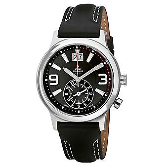 Swiss Military Quartz Analog Man Watch with Cowhide Bracelet 20061ST-11L